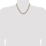 14k 7.2mm Lightweight PavÃ© Flat Cuban Chain