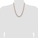 14k 7.2mm Lightweight PavÃ© Flat Cuban Chain