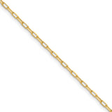 14k 2.2mm Solid Beveled D/C Paperclip Chain (100 inch Spool)