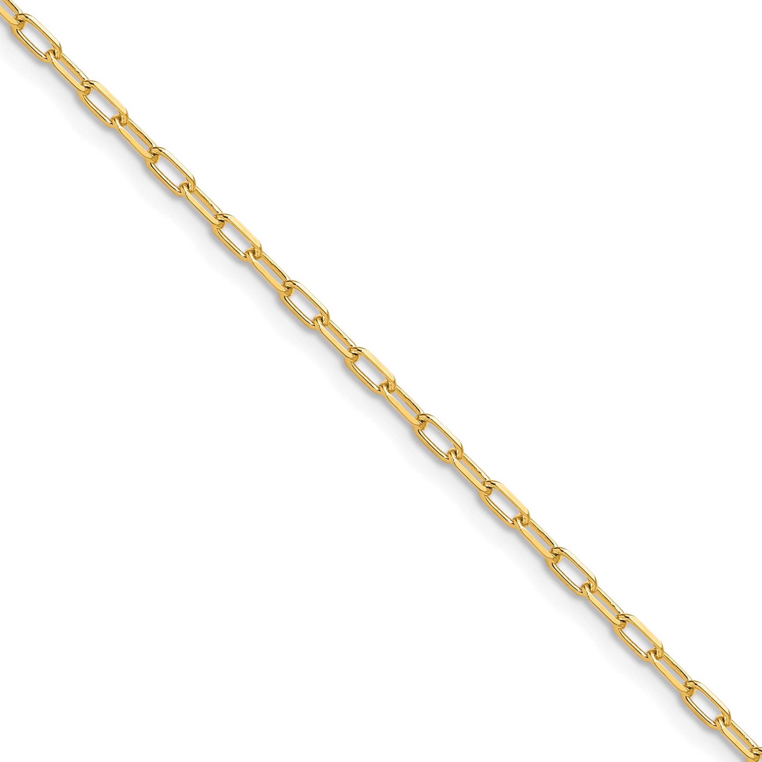 14k 2.2mm Solid Beveled D/C Paperclip Chain (100 inch Spool)