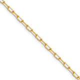 14k 3.0mm Solid Beveled D/C Paperclip Chain (100 inch Spool)