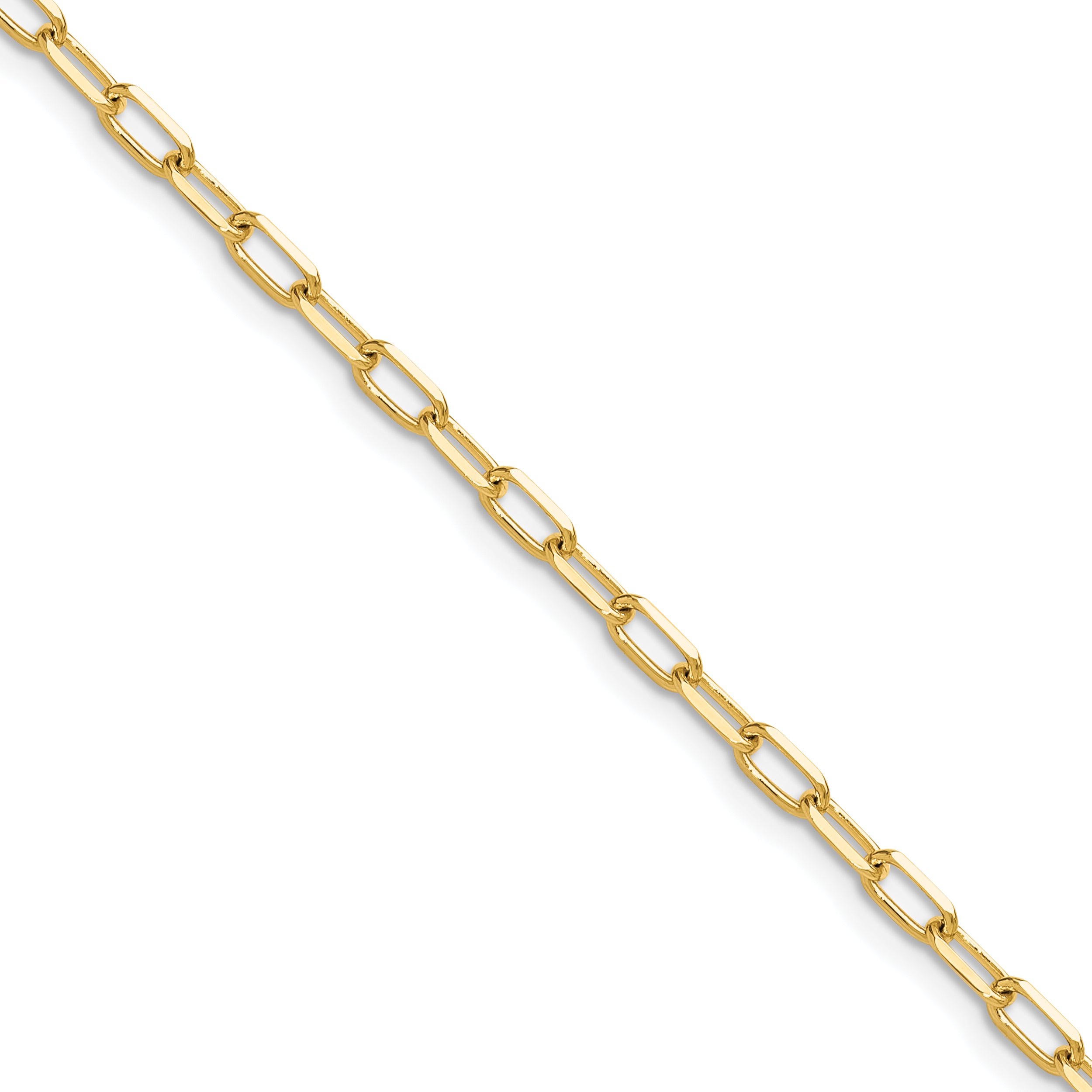 14k 3.0mm Solid Beveled D/C Paperclip Chain (100 inch Spool)