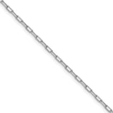 14k White Gold 2.2mm Solid Beveled D/C Paperclip Chain (100 inch Spool)