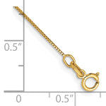 14k .5mm Box with Spring Ring Clasp Chain Anklet