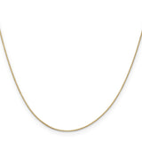 14k .5mm Box with Spring Ring Clasp Chain