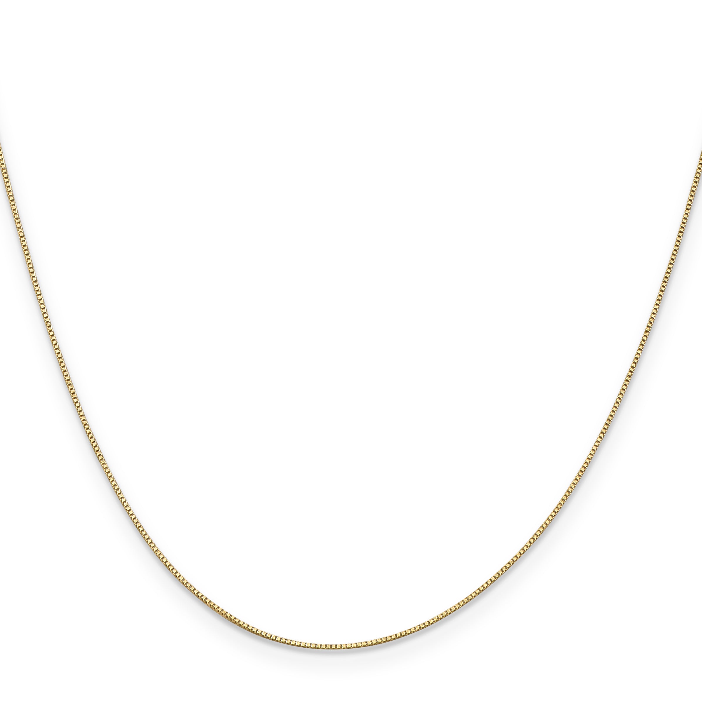 14k .5mm Box with Spring Ring Clasp Chain