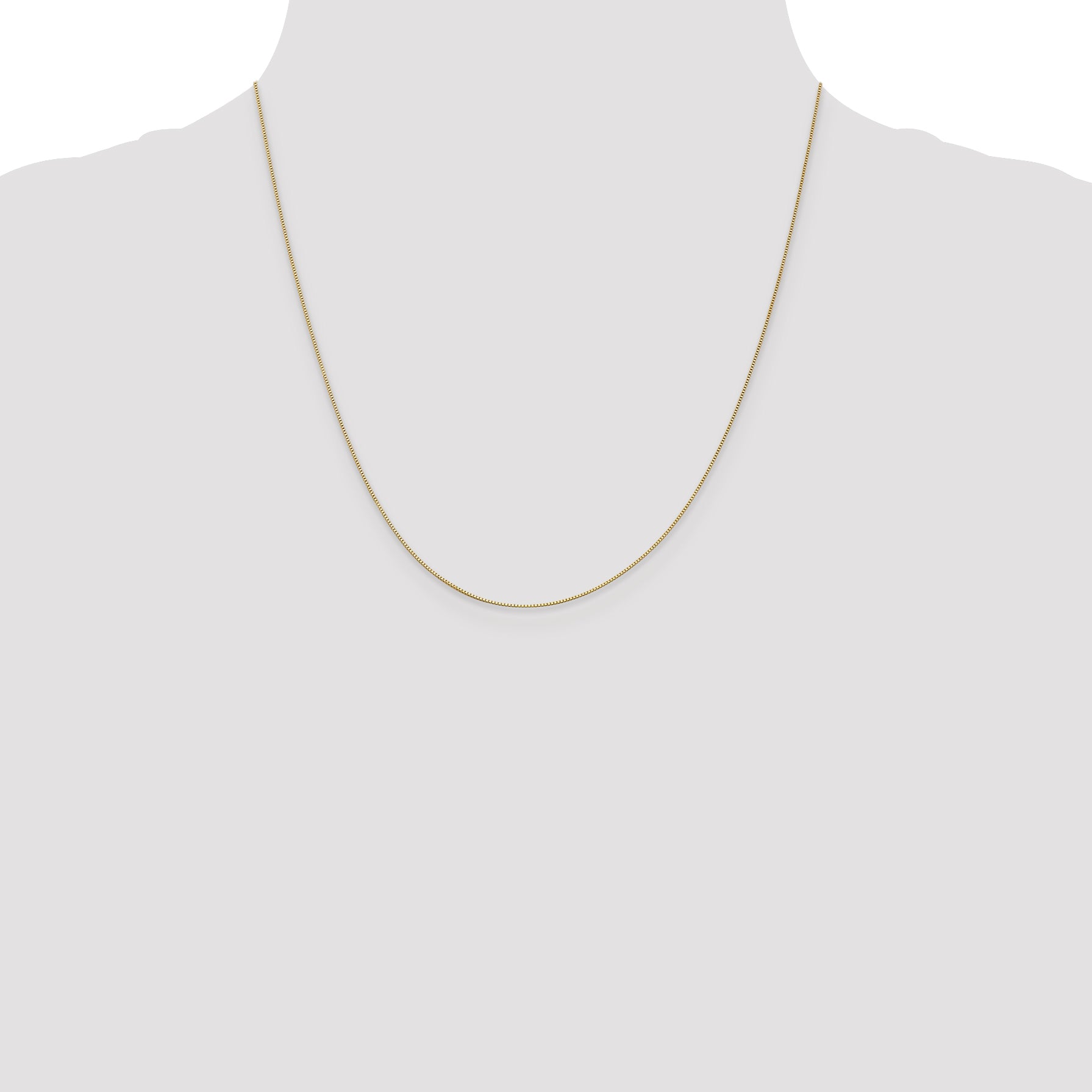 14k .5mm Box with Spring Ring Clasp Chain