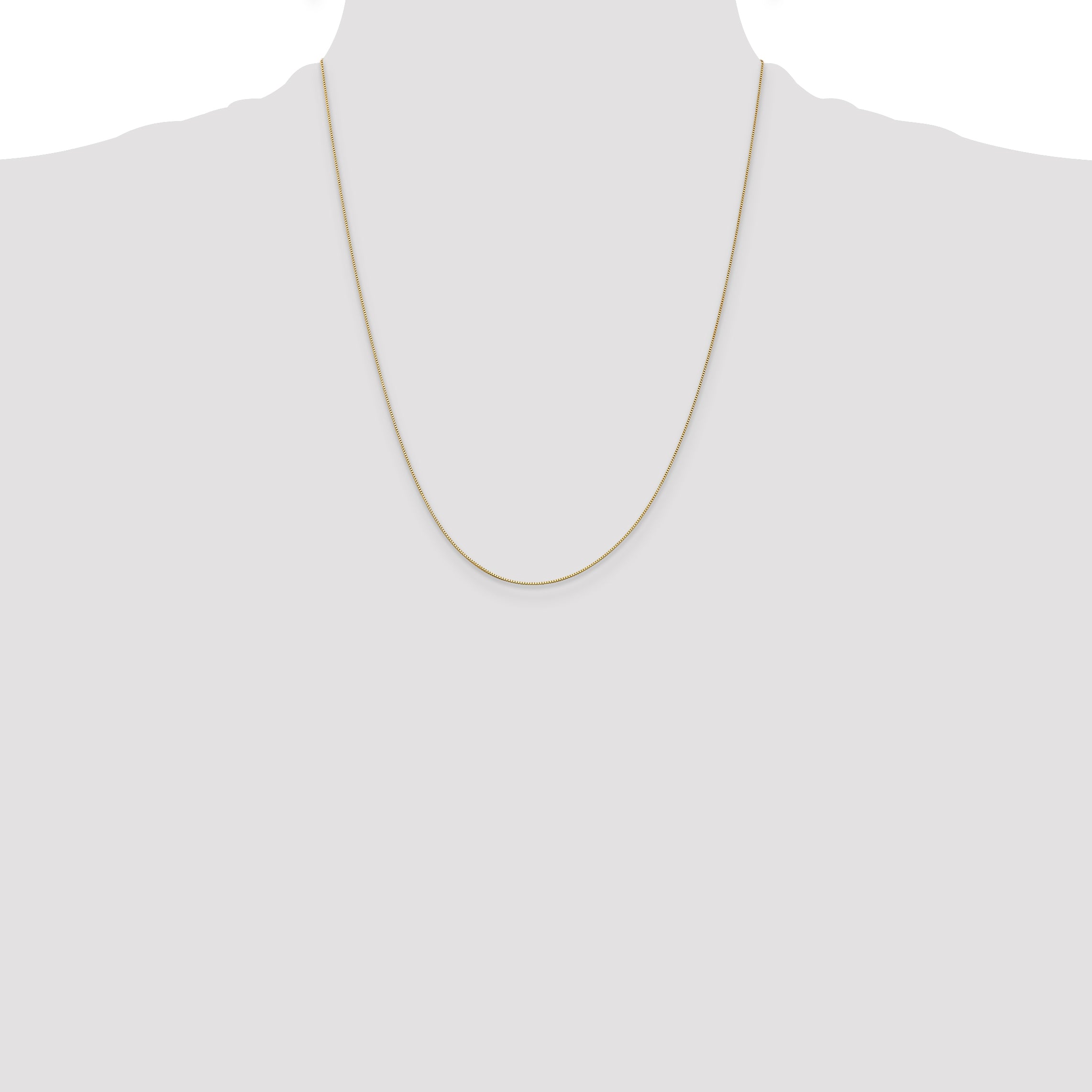 14k .5mm Box with Spring Ring Clasp Chain