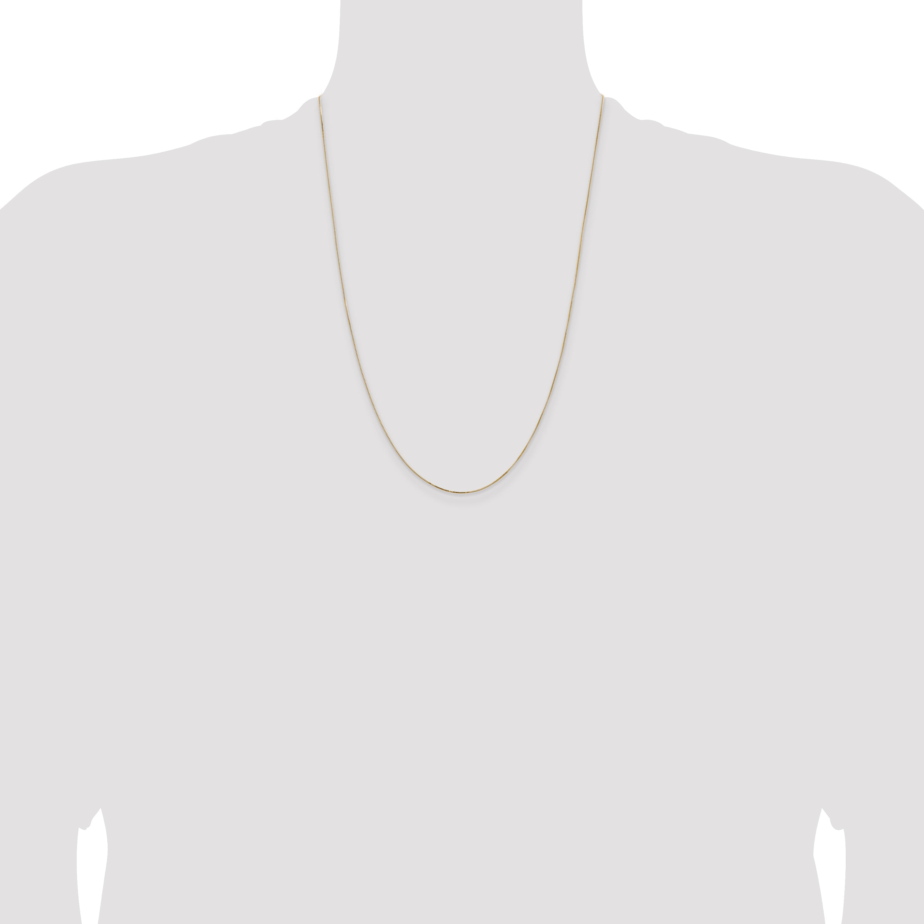 14k .5mm Box with Spring Ring Clasp Chain