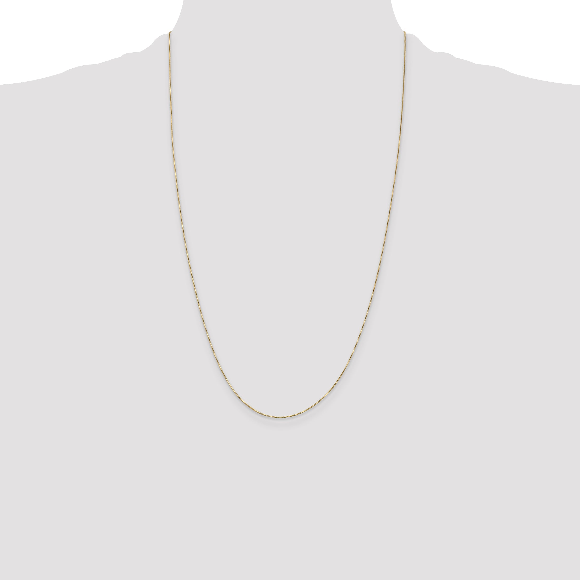 14k .5mm Box with Spring Ring Clasp Chain