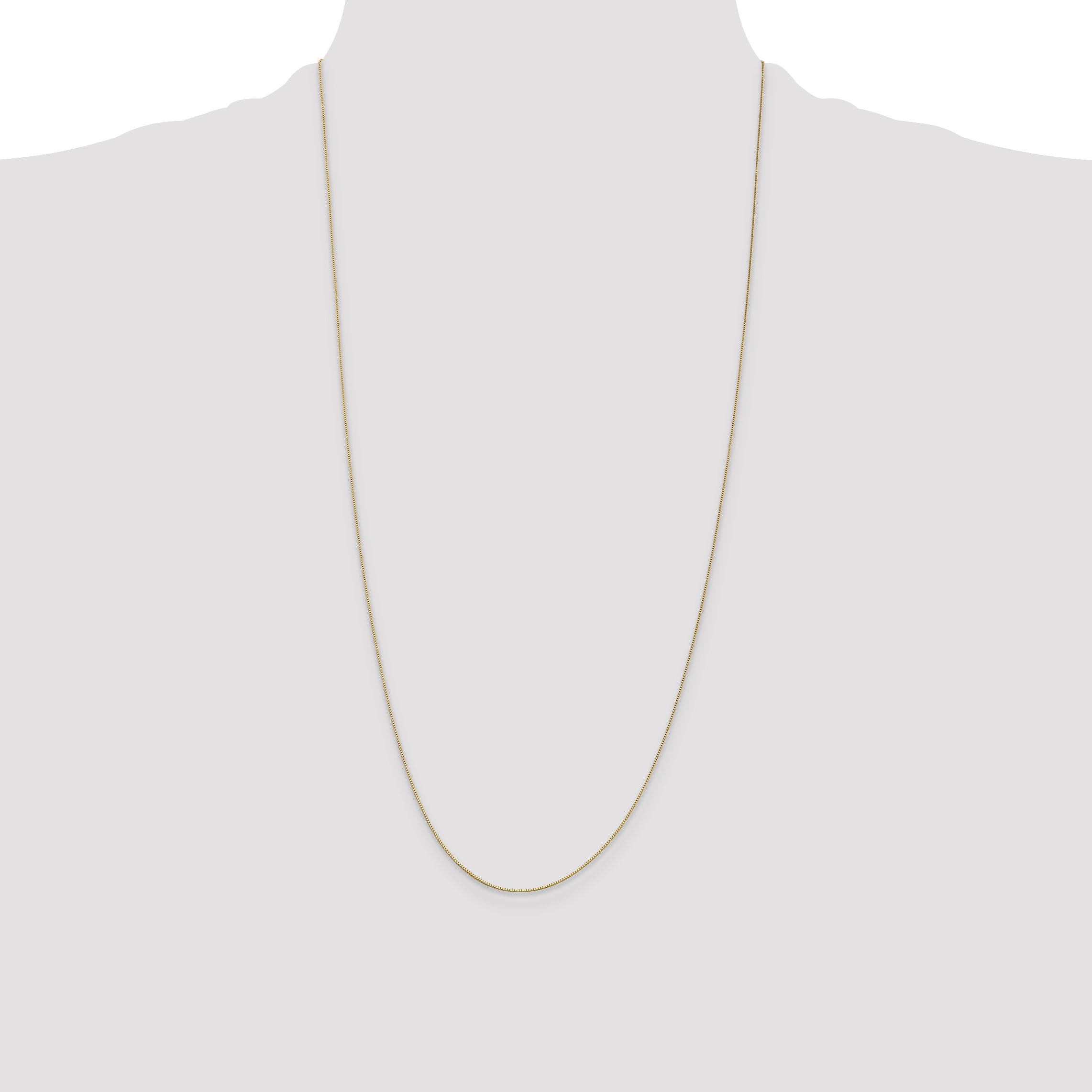 14k .5mm Box with Spring Ring Clasp Chain