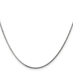 14k White Gold 1.3mm Curb Pendant Chain