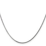 14k White Gold 1.3mm Curb Pendant Chain