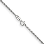 14k White Gold 1.3mm Curb Pendant Chain