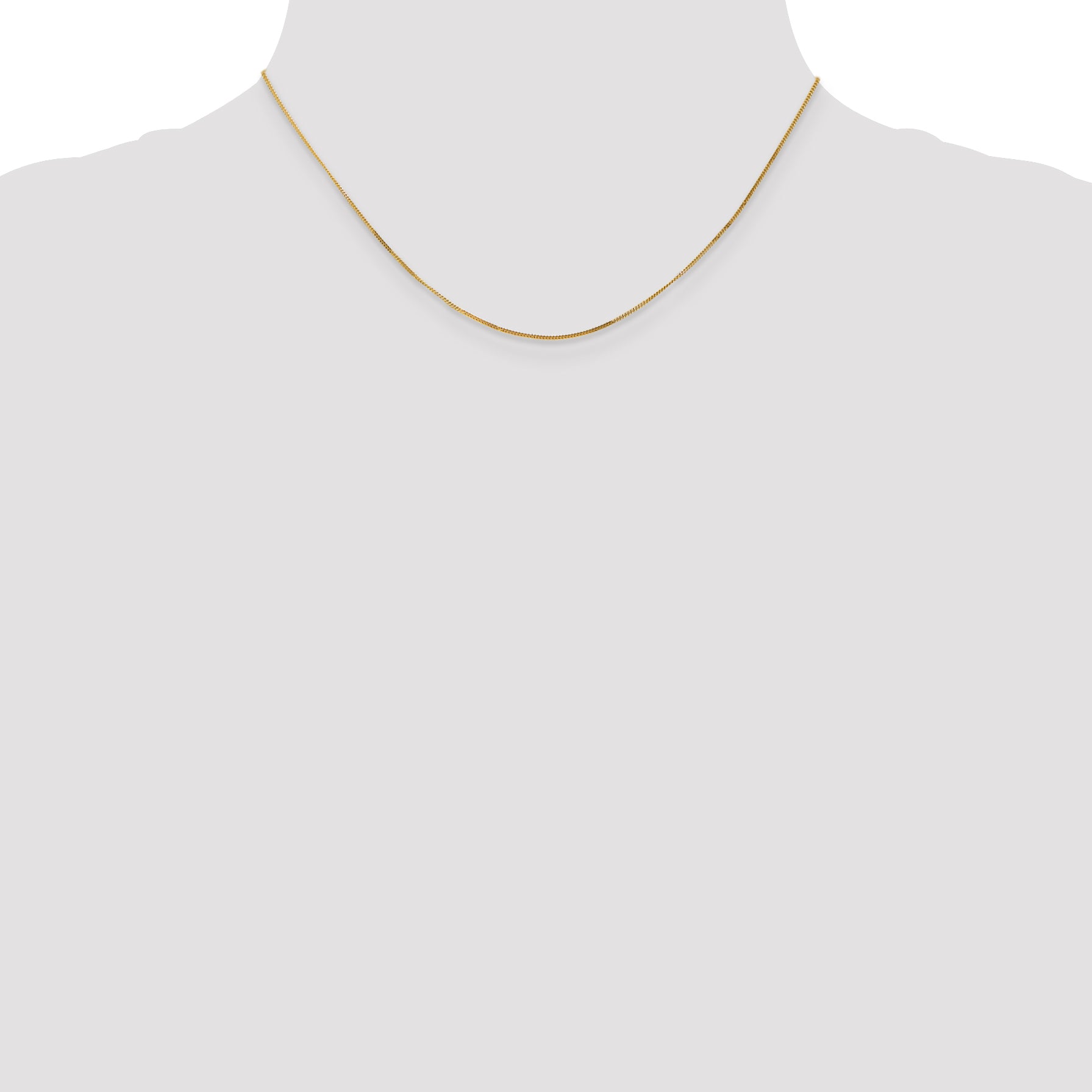 14k .9mm Curb Pendant Chain