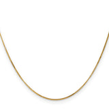 14k .9mm Curb Pendant Chain