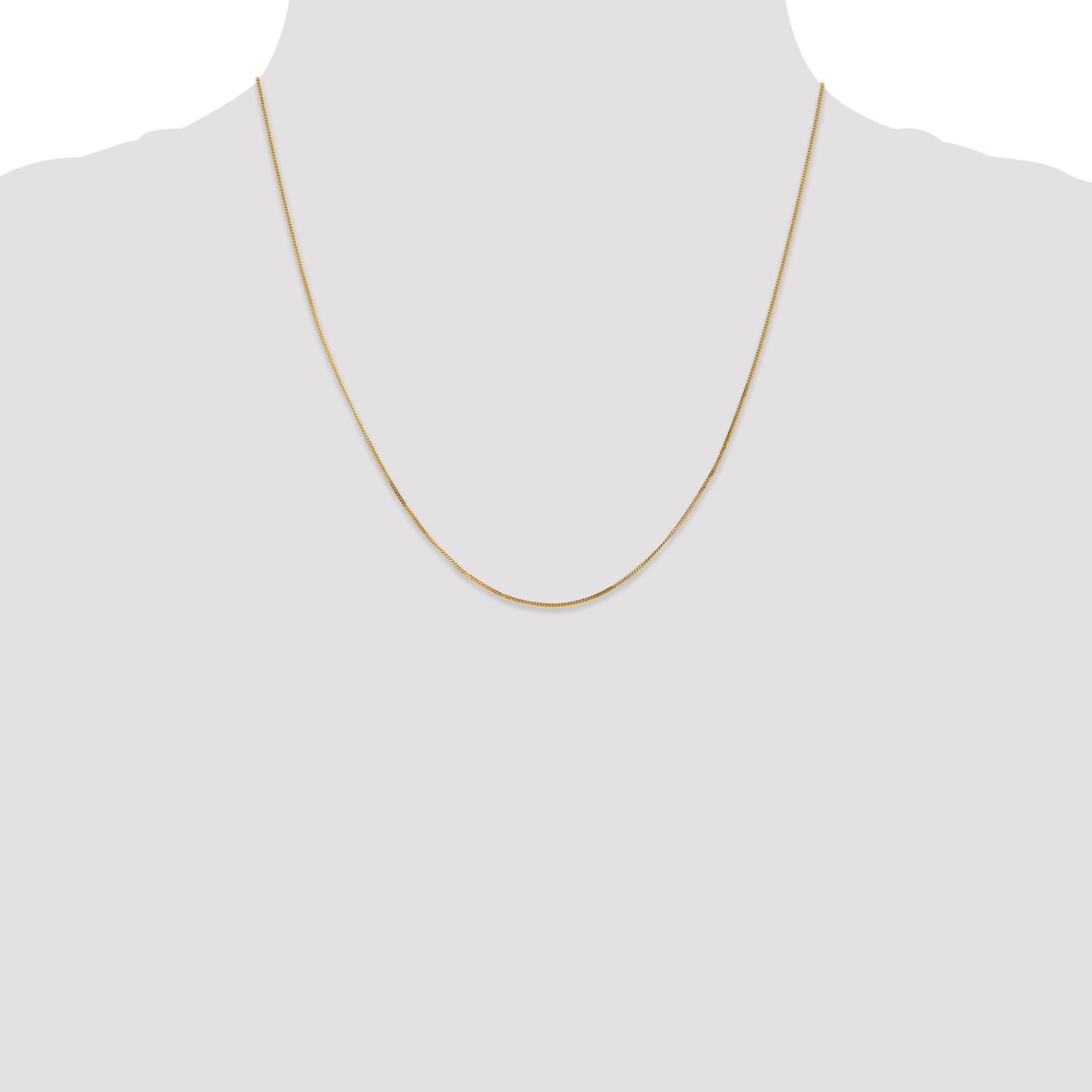 14k .9mm Curb Pendant Chain