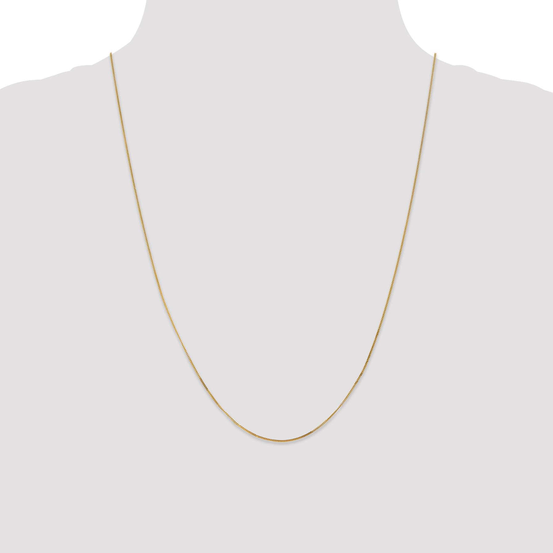 14k .9mm Curb Pendant Chain