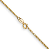 14k 1.3mm Curb Pendant Chain