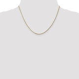 14k 1.3mm Curb Pendant Chain