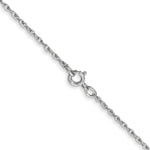 14k WG .8mm Polished Light Baby Rope Chain
