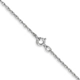 14k WG .8mm Polished Light Baby Rope Chain