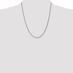 14k WG .8mm Polished Light Baby Rope Chain