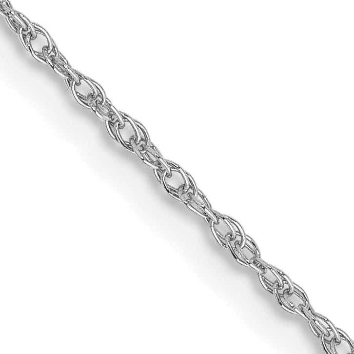 14k WG .8mm Light-Baby Rope Chain
