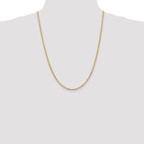 14k 2mm Singapore Chain