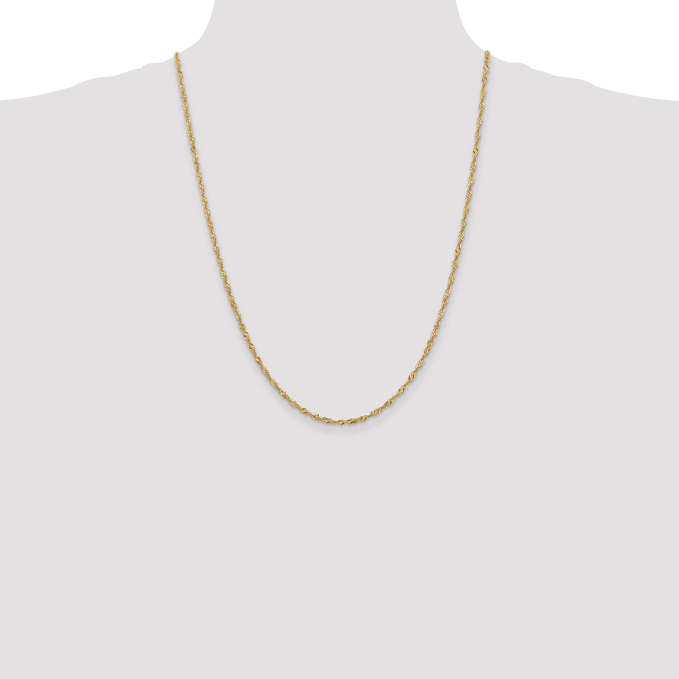 14k 2mm Singapore Chain