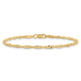 14k 2mm Singapore Chain