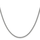 14k White Gold 2.1mm Spiga Chain