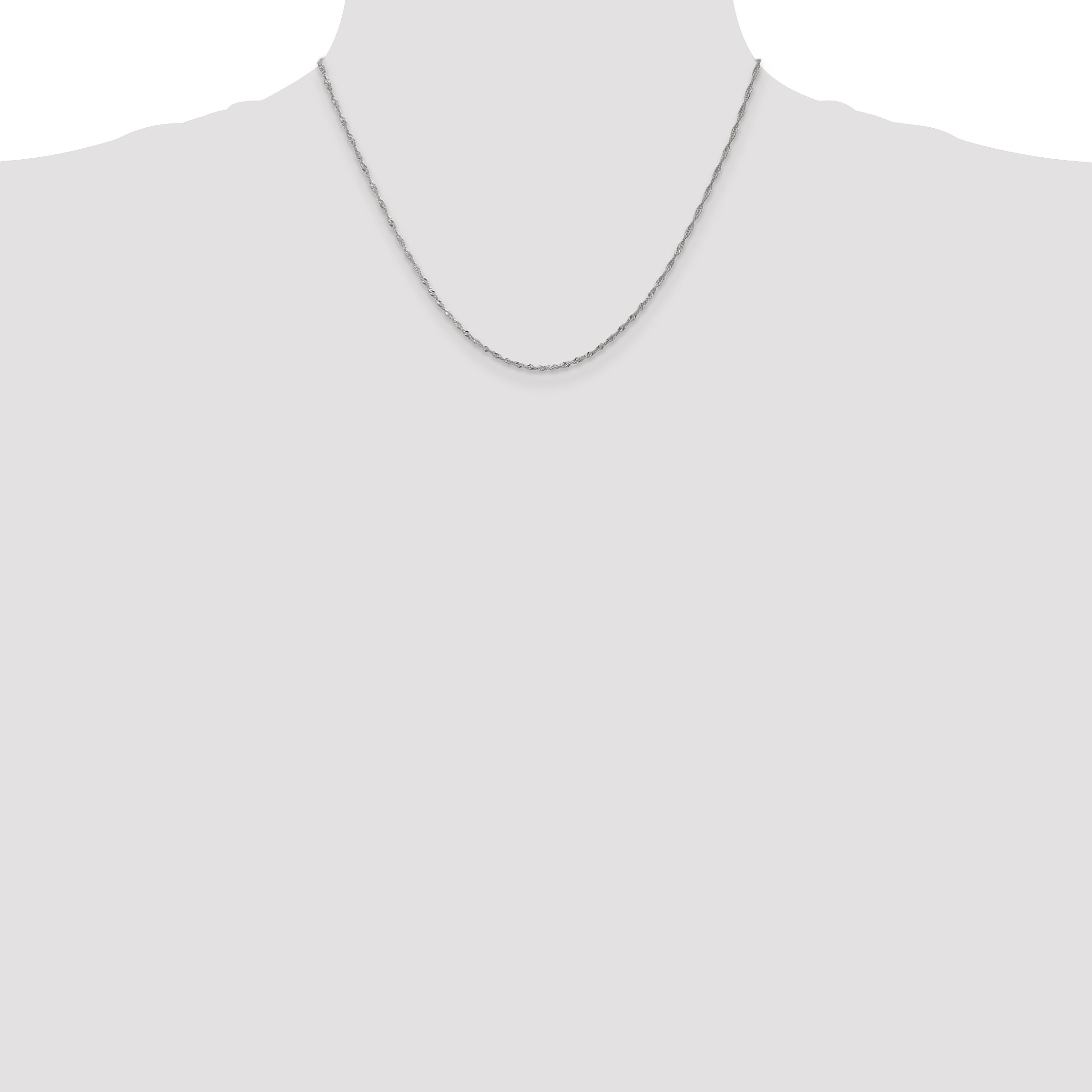 14k WG 1.4mm Singapore Chain