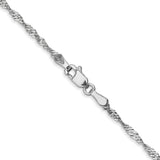 14k WG 1.7mm Singapore Chain
