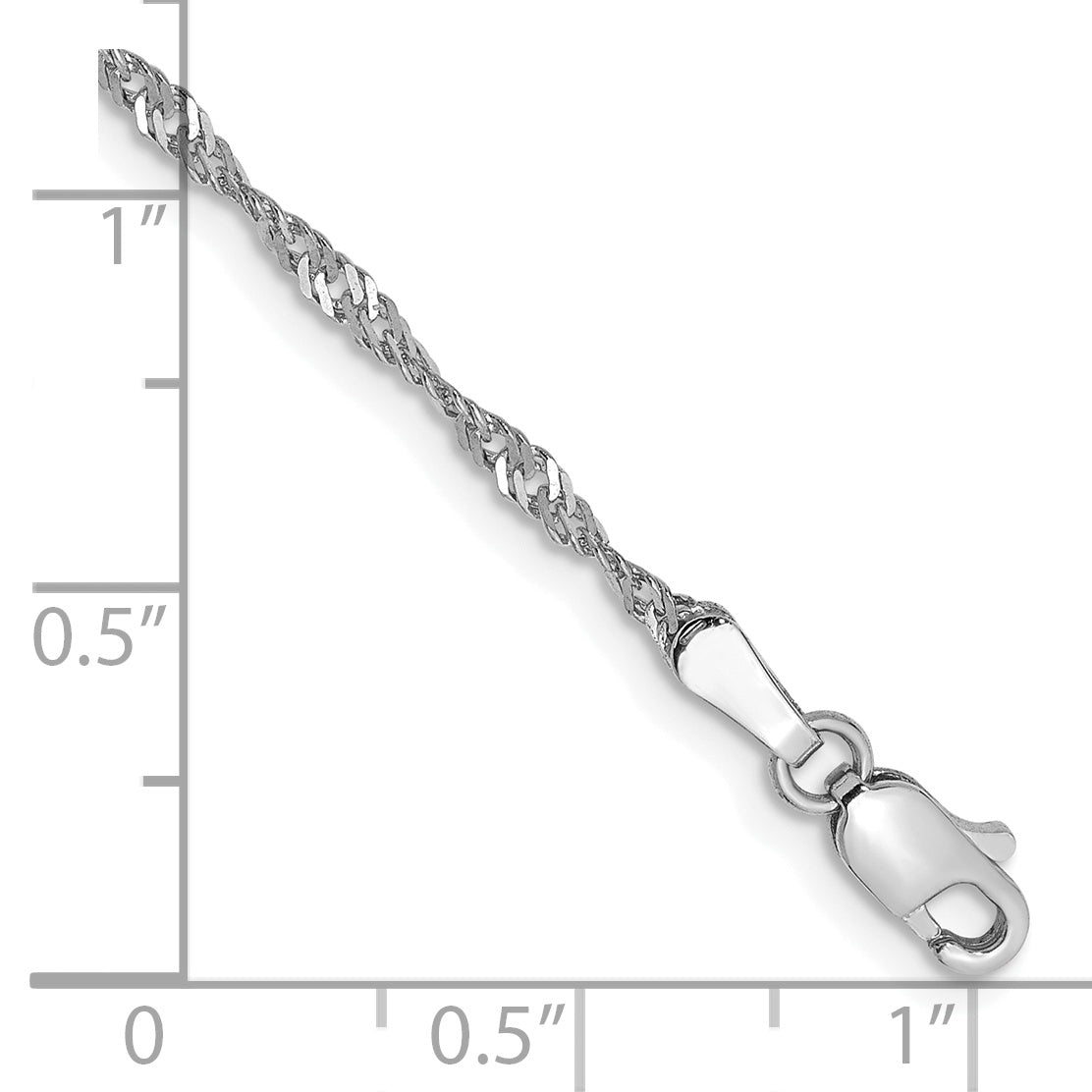 14k WG 1.7mm Singapore Chain
