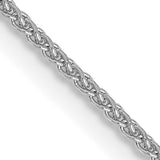 14k White Gold 1.05mm D/C Spiga with Spring Ring Clasp Chain