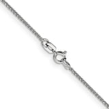 14k White Gold 1.05mm D/C Spiga with Spring Ring Clasp Chain