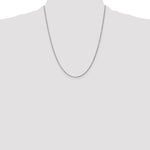 14k White Gold 1.05mm D/C Spiga with Spring Ring Clasp Chain