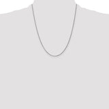 14k White Gold 1.05mm D/C Spiga with Spring Ring Clasp Chain