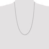 14k White Gold 1.05mm D/C Spiga with Spring Ring Clasp Chain