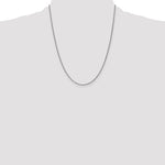 14k White Gold 1.25mm D/C Spiga Chain