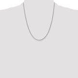 14k White Gold 1.25mm D/C Spiga Chain