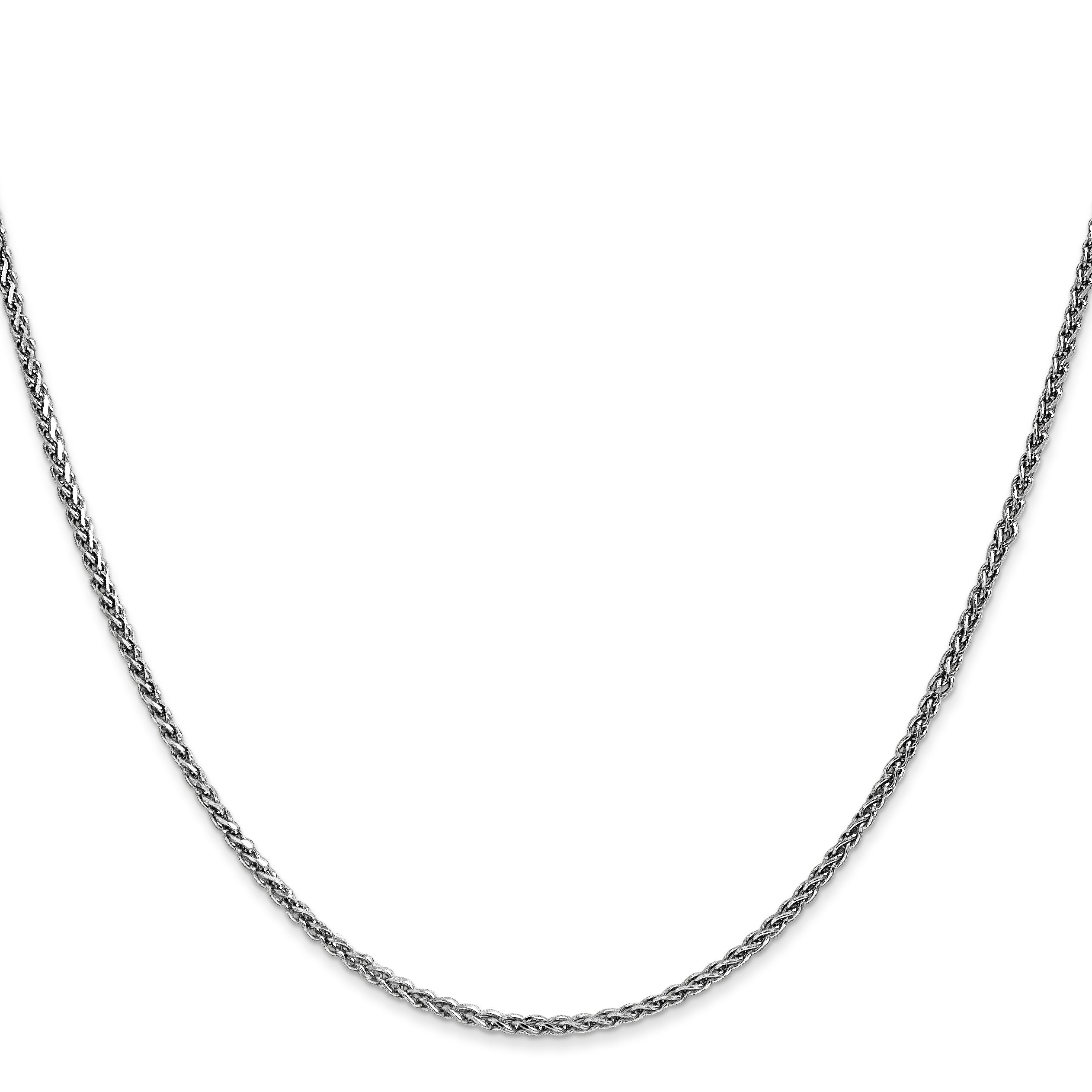 14k White Gold 1.7mm D/C Spiga Chain