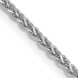14k White Gold 1.7mm D/C Spiga Chain