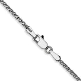 14k White Gold 1.7mm D/C Spiga Chain