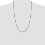 14k White Gold 1.7mm D/C Spiga Chain