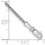 14k White Gold 1.7mm D/C Spiga Chain