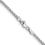 14k White Gold 2.1mm D/C Spiga Chain