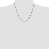 14k White Gold 2.1mm D/C Spiga Chain