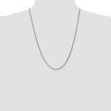 14k White Gold 2.1mm D/C Spiga Chain